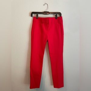 LOFT Red Business Casual Pants - Ankle Length